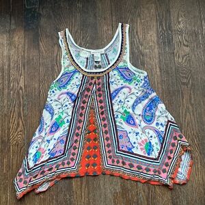 5/25 Jealous Tomato Multicolor Paisley Tank Top